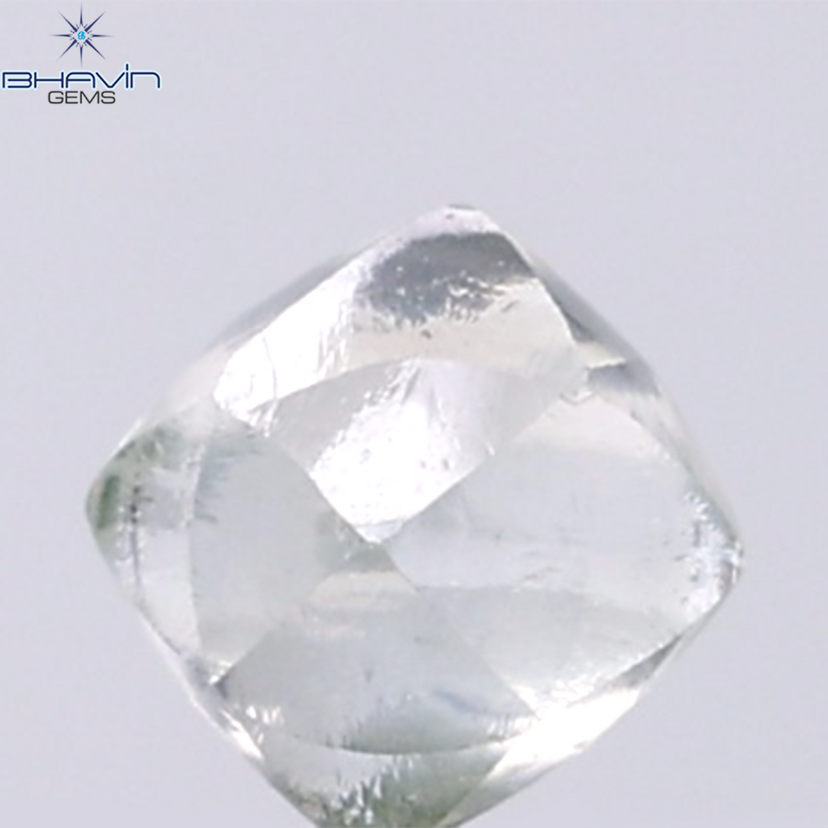 0.97 CT Natural Rough Diamond Green Color Clarity VS (5.39 MM)
