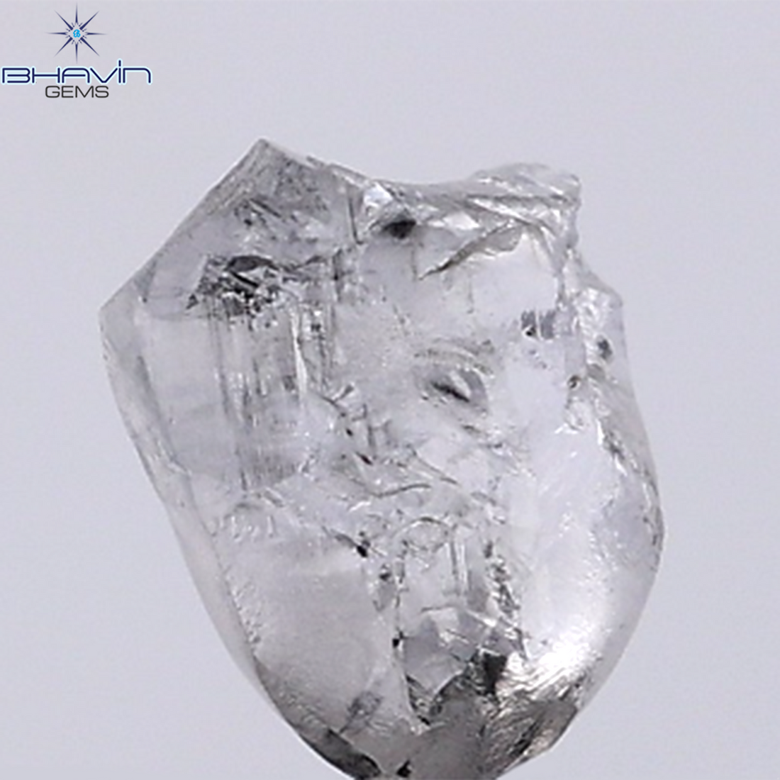1.50 CT Natural Rough Diamond Blue-Grey Color Clarity I1 (7.90 MM)