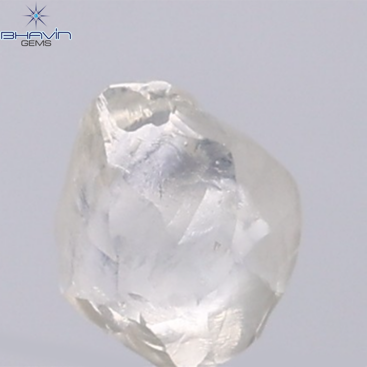 0.91 CT Natural Rough Diamond White Color Clarity VS (5.63 MM)
