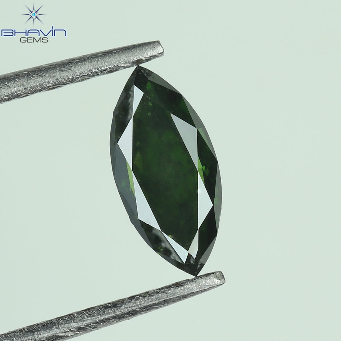 0.52ct、マーキスダイヤモンド、グリーンカラー、ブルーカラー、クラリティ SI1