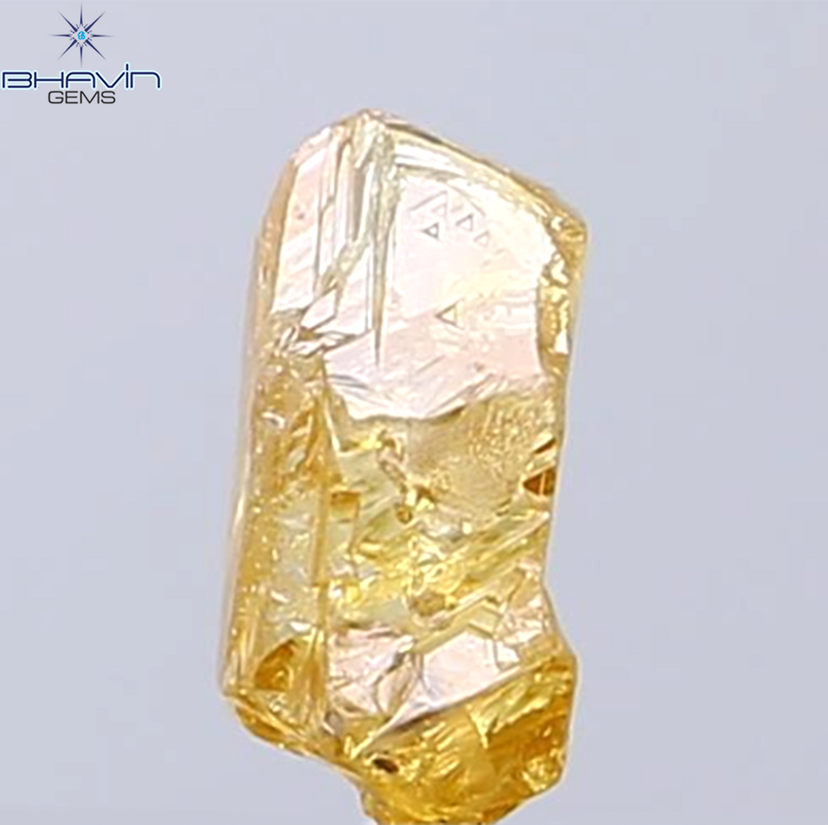 0.98 CT Natural Rough Diamond Orange Color Clarity VS (7.45 MM)