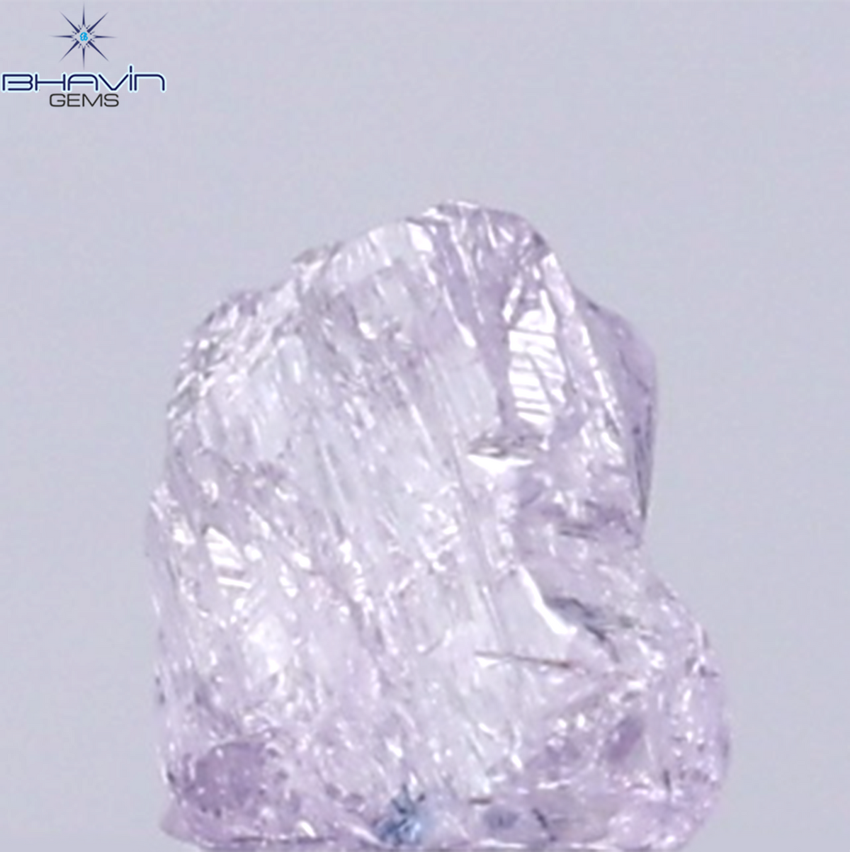 0.36 CT Natural Rough Diamond Pink Color Clarity VS (4.48 MM)