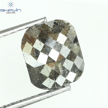 0.67 CT Cushion Shape Natural Diamond Brown Color I3 Clarity (7.17 MM)