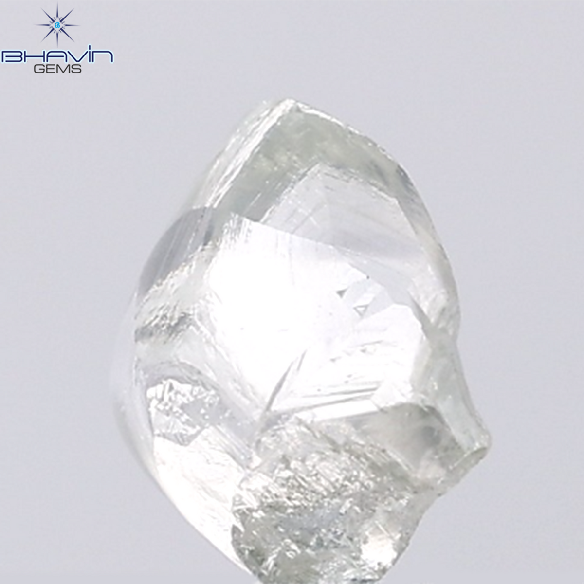 1.51 CT Natural Rough Diamond Green Color Clarity VS (8.42 MM)