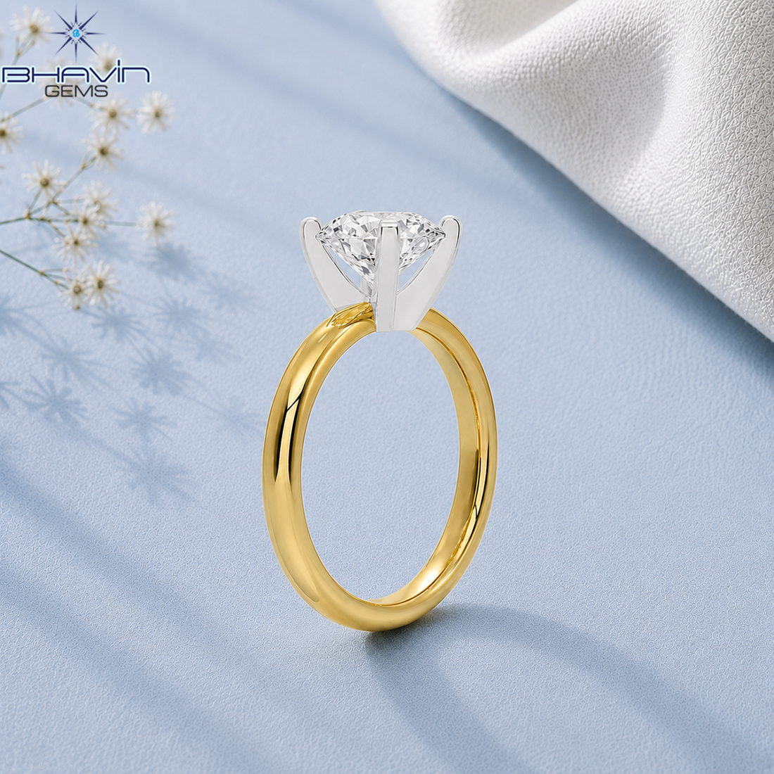 Lab Grown Heart Shape Diamond Solitaire Engagement Ring
