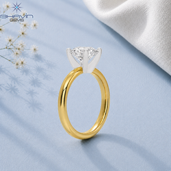 Lab Grown Heart Shape Diamond Solitaire Engagement Ring