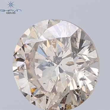 0.51 CT Natural Round Diamond Brown Color Clarity I1 (5.09 MM)