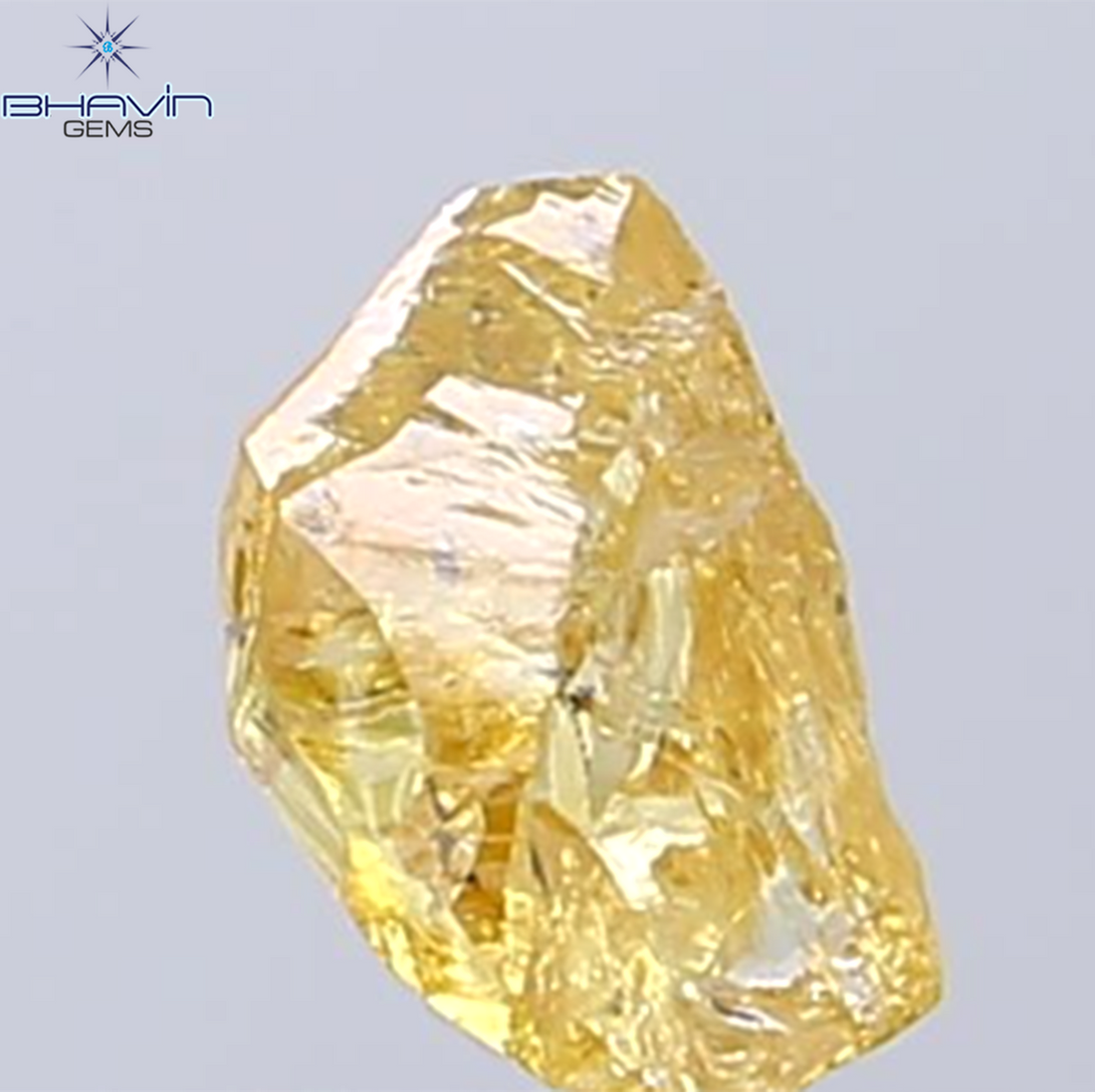 0.57 CT Natural Rough Diamond Orange Color Clarity VS (6.03 MM)