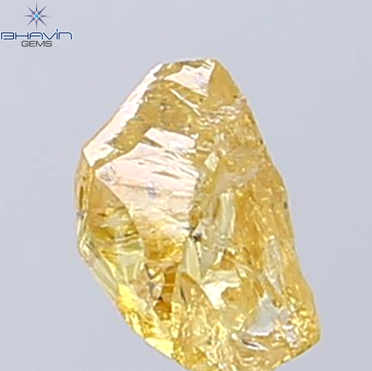 0.57 CT Natural Rough Diamond Orange Color Clarity VS (6.03 MM)