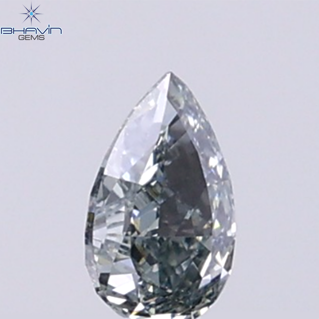 0.25 CT Natural Pear Diamond Blue Color Clarity VS1 (5.30 MM)