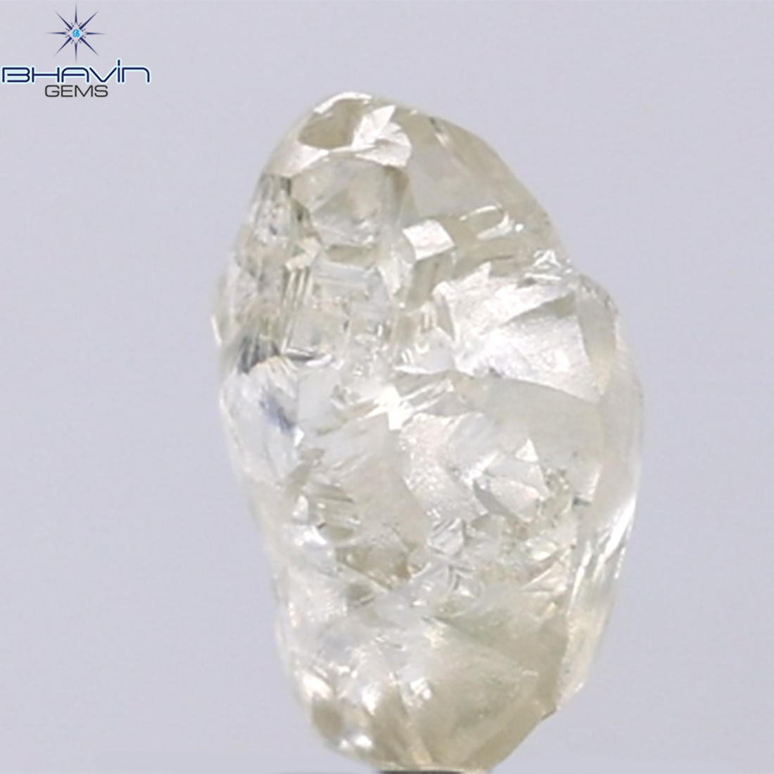 1.57 CT Natural Rough Diamond Yellow Color Clarity VS (5.75 MM)