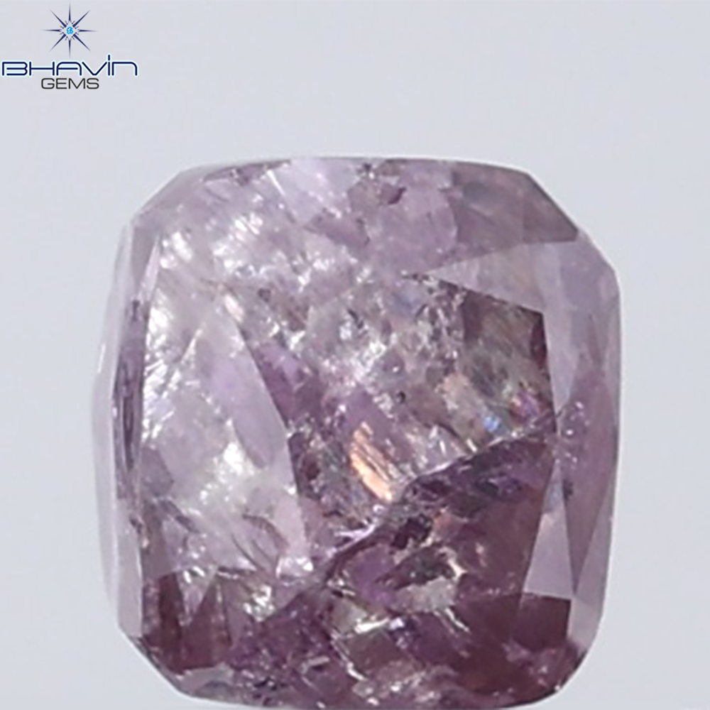 0.39 CT Radiant Diamond Natural Pink Color I3 Clarity (3.71 MM)