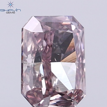 GIA認定 0.27 CT ラディアントダイヤモンド ピンクブラウンカラー 天然ルースダイヤモンド SI2 クラリティ (4.41 MM)