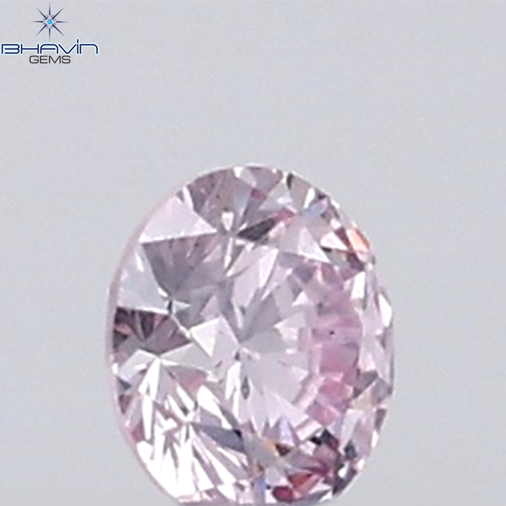 0.18 CT ラウンド ローズ カット シェイプ 天然ダイヤモンド ピンク色 I2 クラリティ (3.86 MM)
