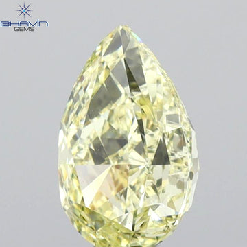 GIA認定 1.27 CT クッションダイヤモンド イエローカラー 天然ダイヤモンド VS1 クラリティ (5.97 MM)
