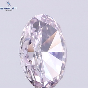 GIA認定 0.26 CT オーバルシェイプ 天然ダイヤモンド パープルピンクカラー SI2 クラリティ (4.52 MM)