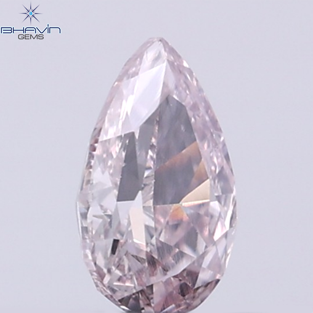 GIA Certified 0.26 CT Pear Diamond Brown Pink Color Natural Loose Diamond (5.34 MM)