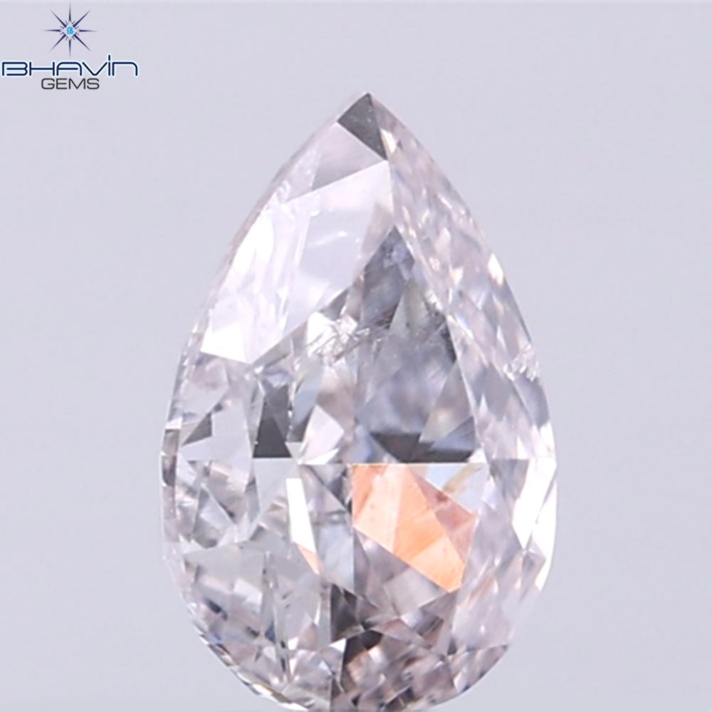 GIA Certified 0.50 CT Pear Diamond Pink Color Natural Loose Diamond (6.17 MM)