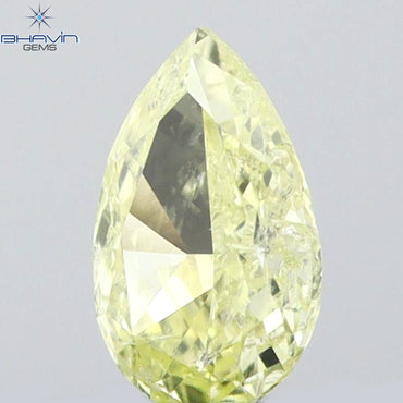 0.17 CT Pear Shape Natural Diamond Yellow Color SI2 Clarity (4.60 MM)