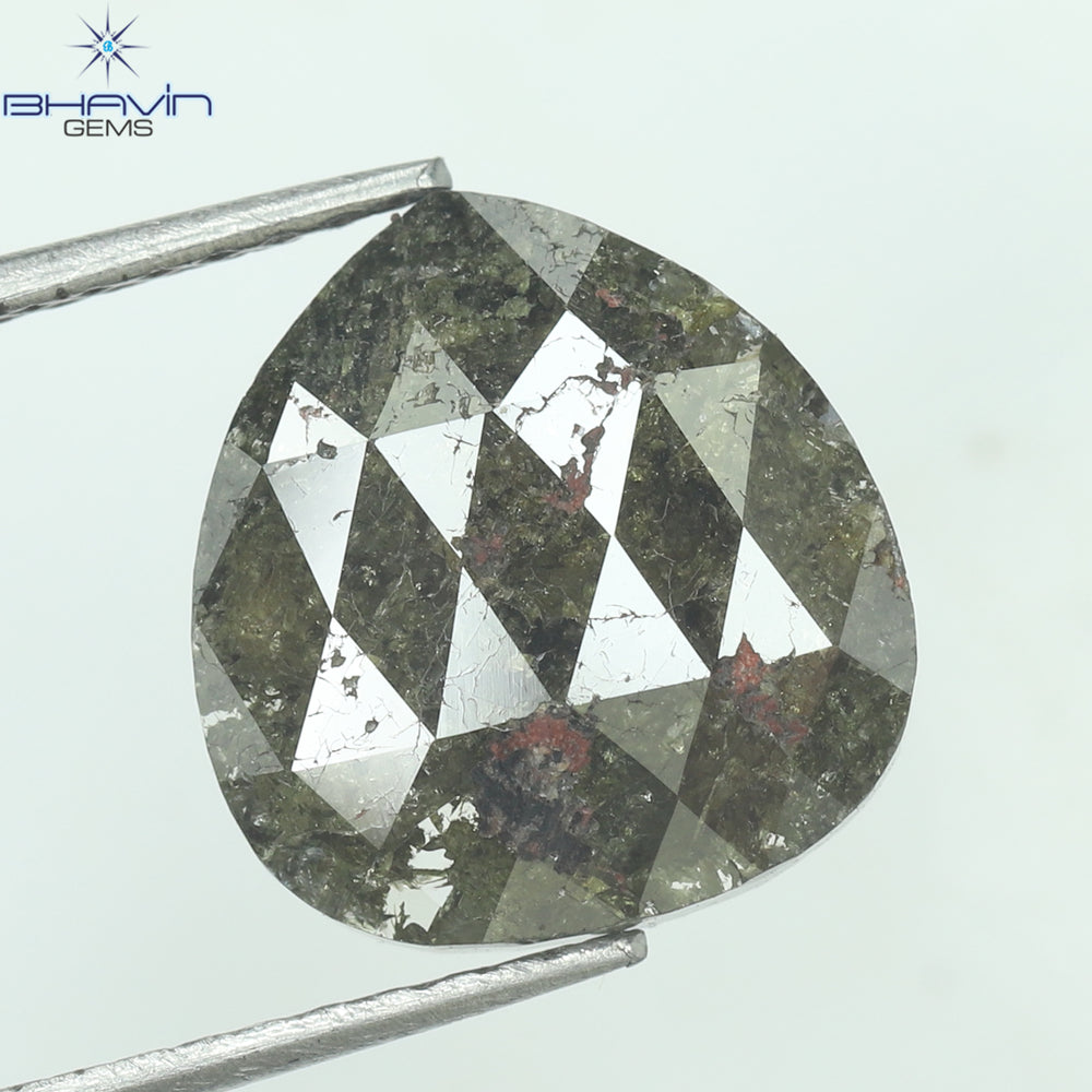 0.67 CT ペアシェイプ ナチュラル ルース ダイヤモンド ブラウン カラー I2 クラリティ (6.83 MM)