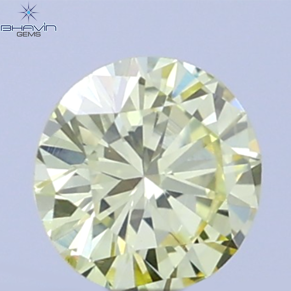 0.19 CT Natural Round Diamond Intense Yellow Color Clarity VS1 (3.83 MM)