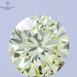 0.19 CT Natural Round Diamond Intense Yellow Color Clarity VS1 (3.83 MM)