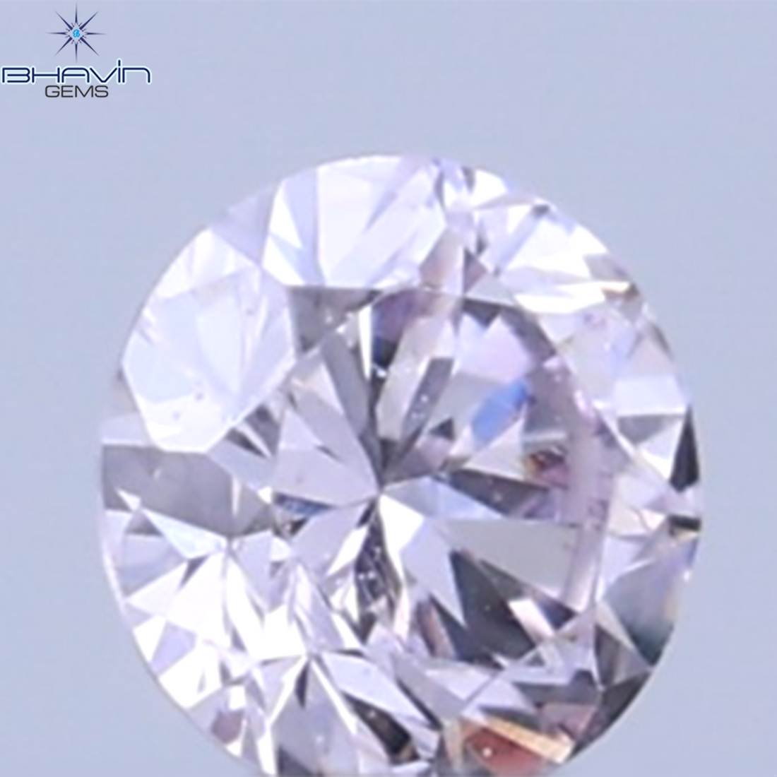 0.26 CT ラウンドシェイプ 天然ダイヤモンド ピンクカラー VS1 クラリティ (4.10 MM)
