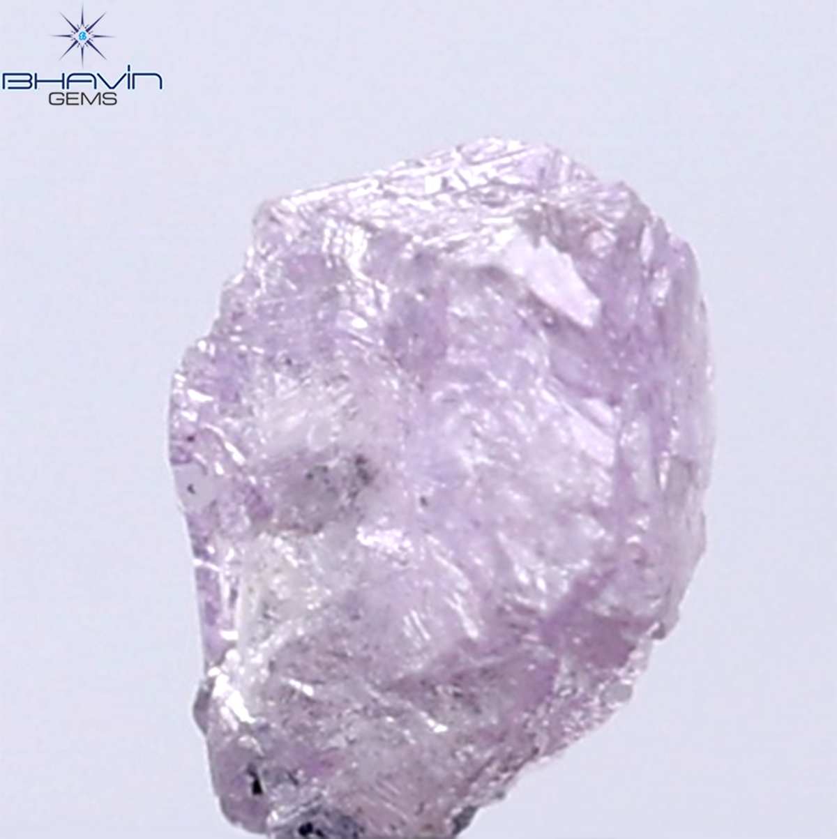 0.53 CT Natural Rough Diamond Pink Color Clarity I2 (5.51 MM)