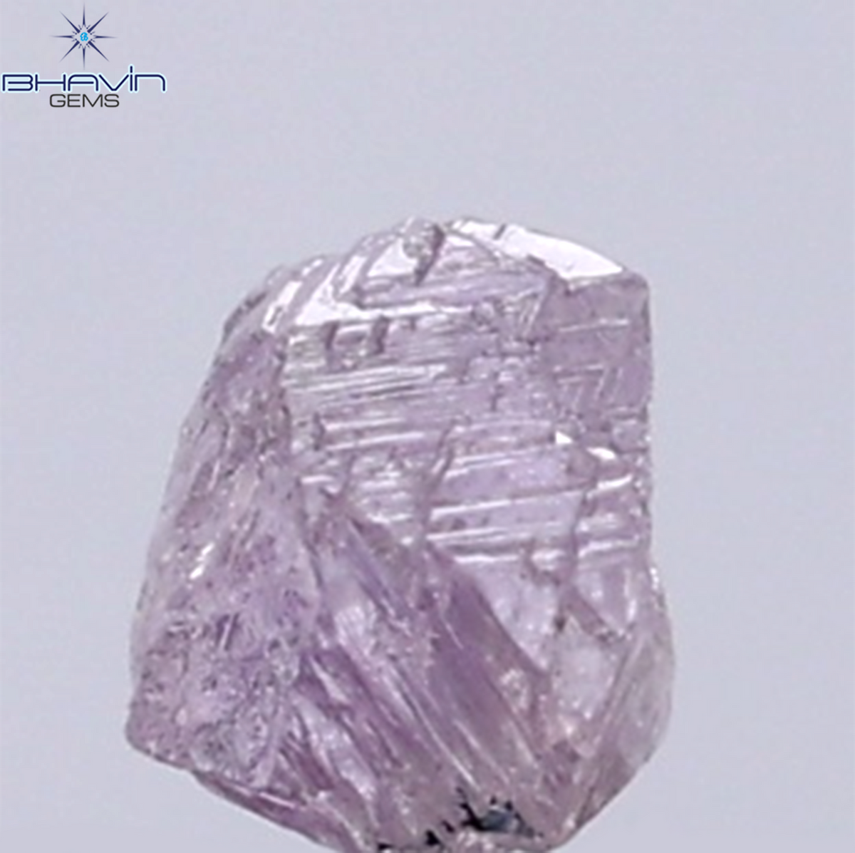 0.37 CT Natural Rough Diamond Pink Color Clarity SI (4.24 MM)