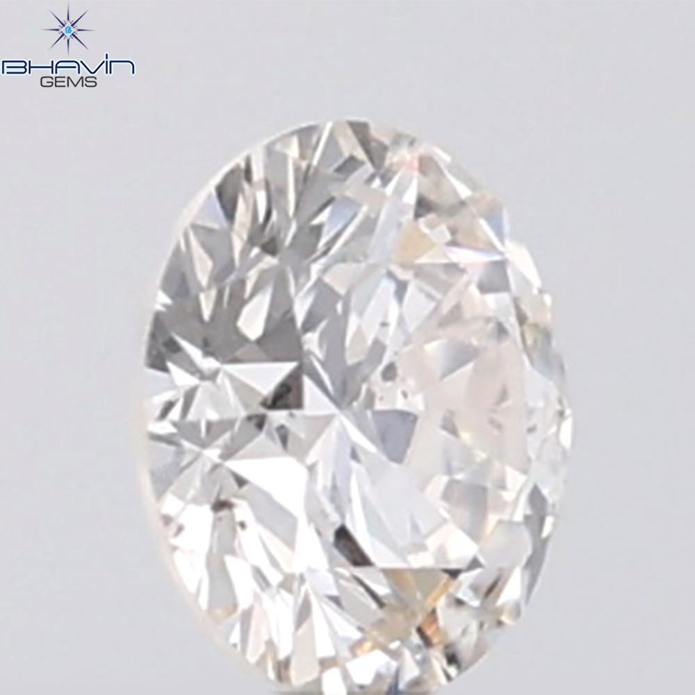 0.18 CT ラウンド ローズ カット シェイプ 天然ダイヤモンド ピンク色 I2 クラリティ (3.86 MM)