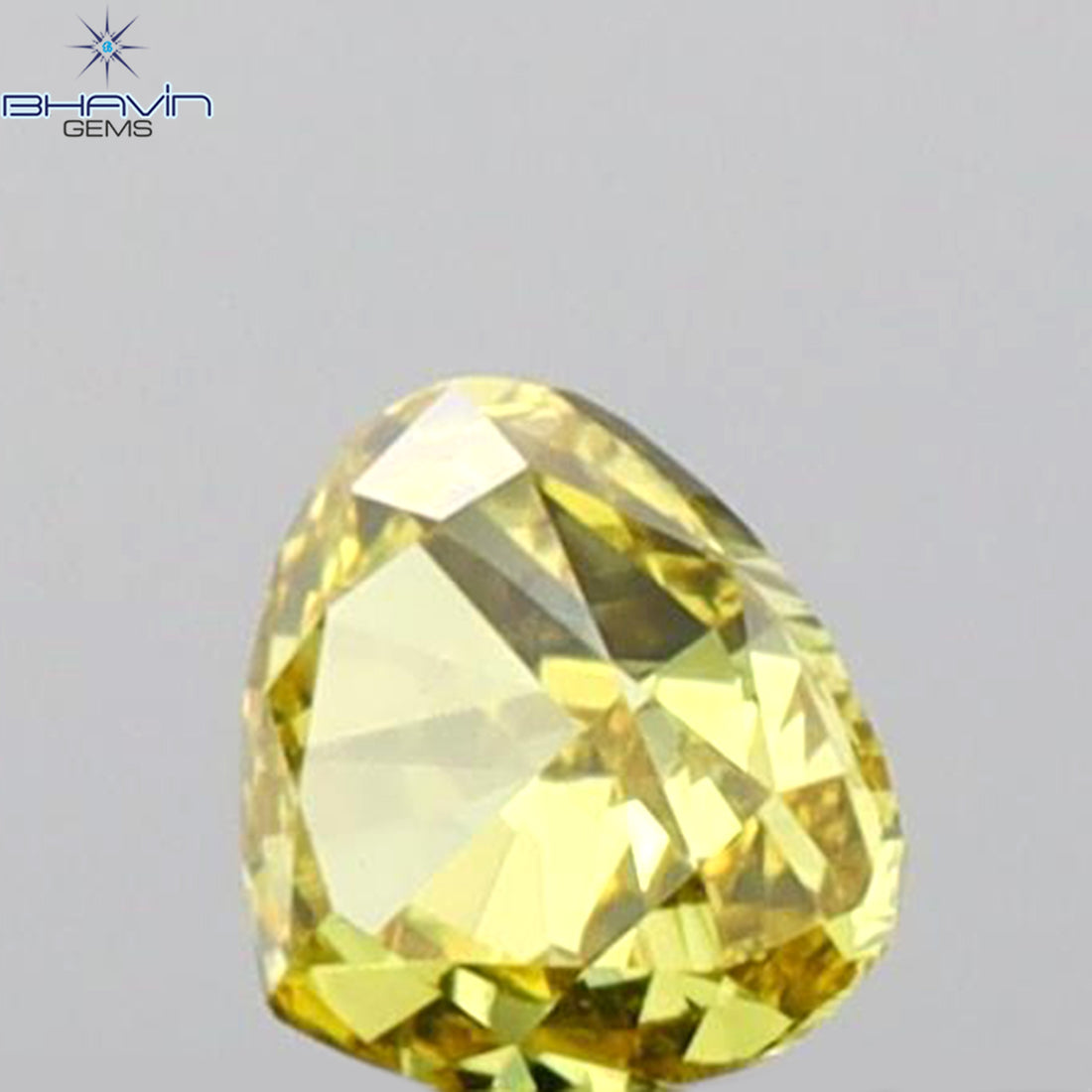 0.15 CT Heart Shape Natural Diamond Yellow Color VS1 Clarity (3.49 MM)