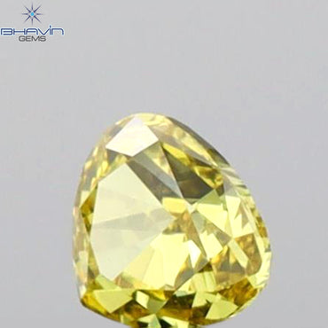 0.15 CT Heart Shape Natural Diamond Yellow Color VS1 Clarity (3.49 MM)