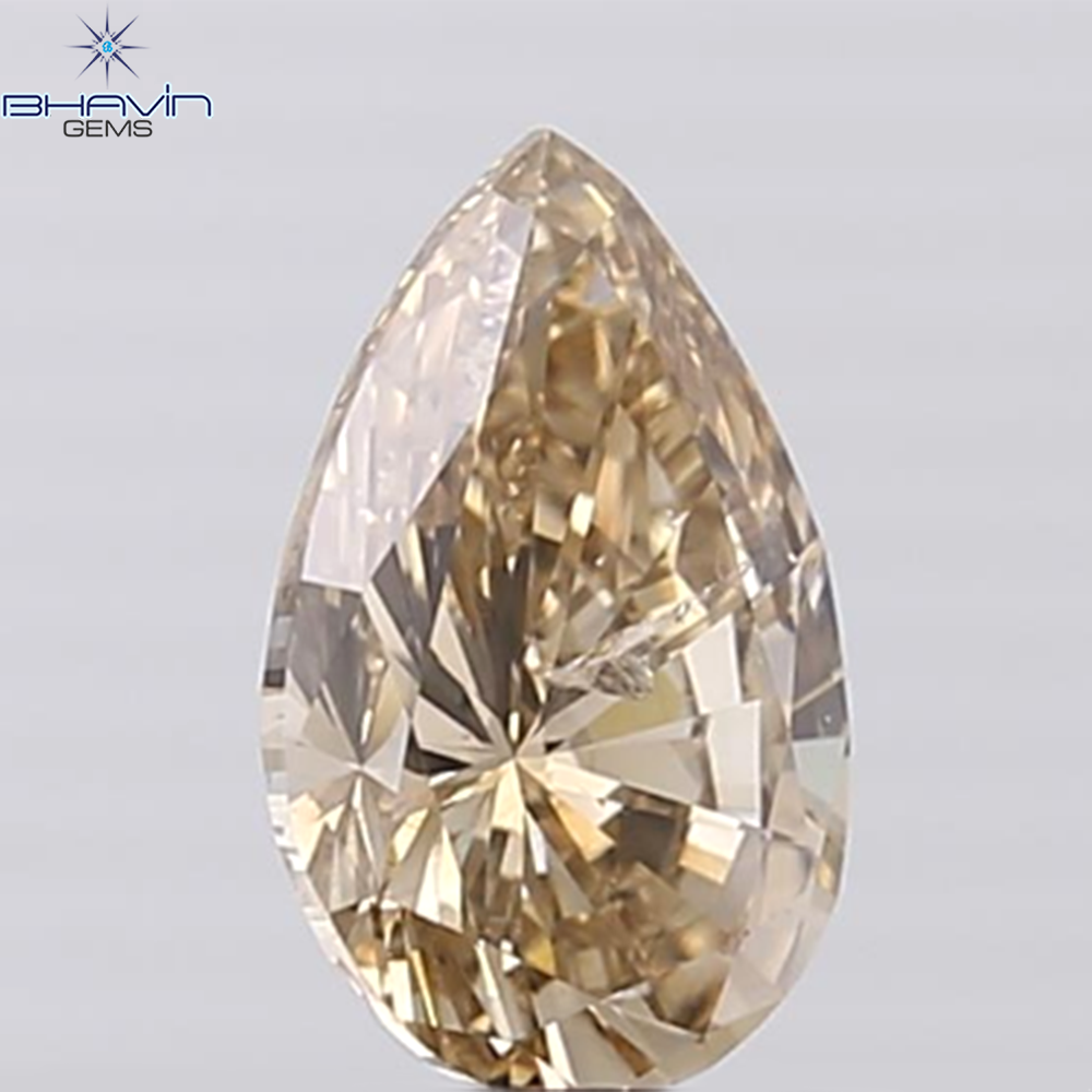 0.12 CT ペアシェイプ ナチュラル ダイヤモンド ピンク色 SI2 クラリティ (3.99 MM)