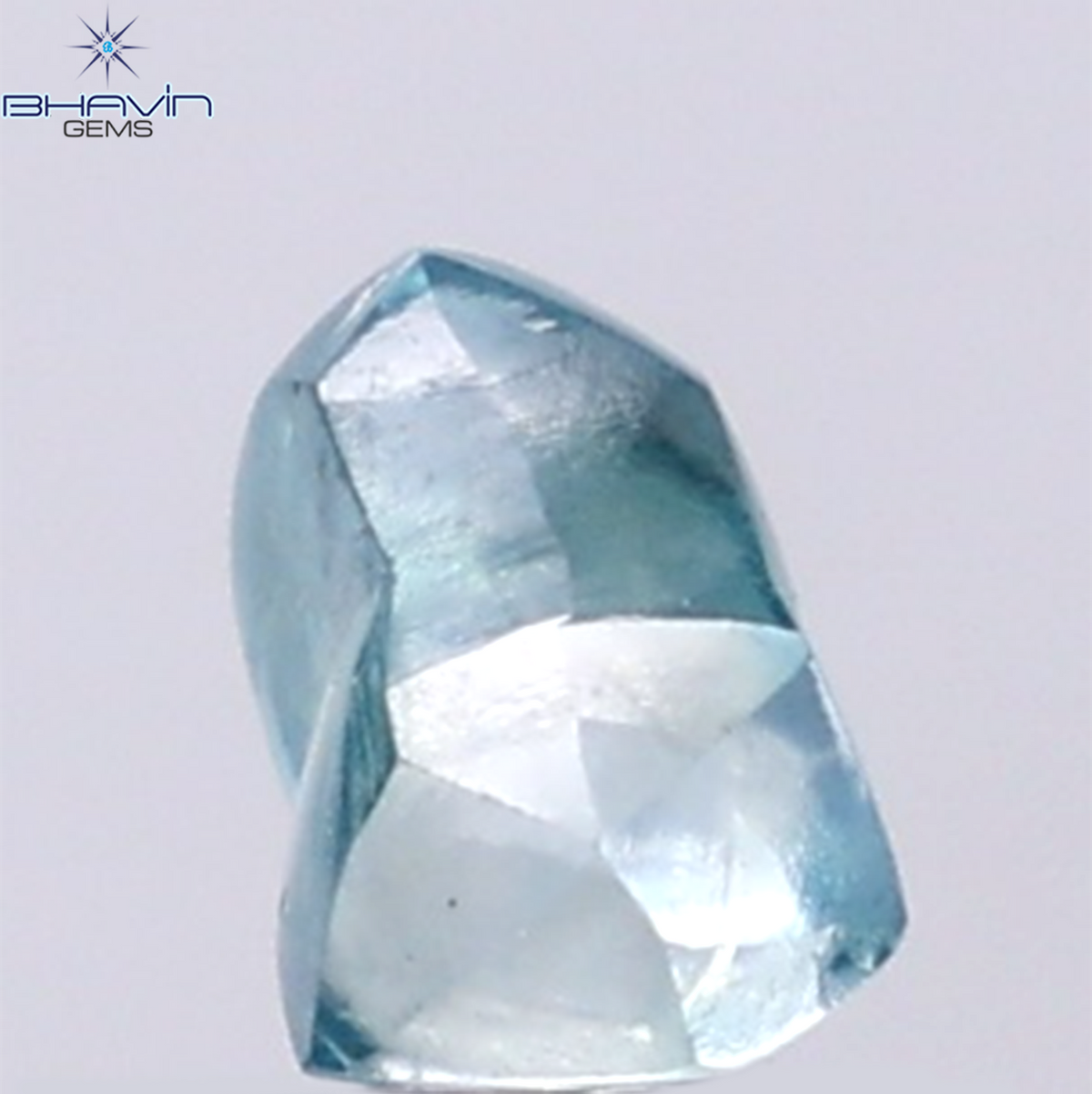 1.15 CT Natural Rough Diamond Enhanced Blue Color Clarity VS (5.81 MM)