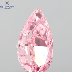 GIA Certified 1.08 CT Pear Diamond Enhanced Pink Color (8.72 MM)