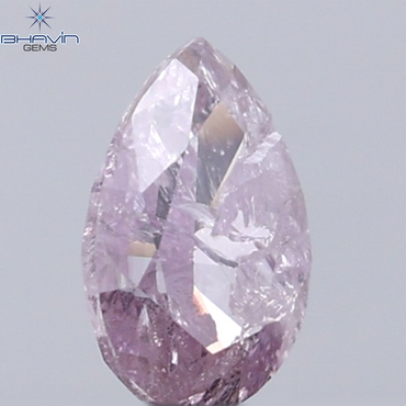 0.24 CT Pear Diamond Natural Pink Color I3 Clarity (4.63 MM)