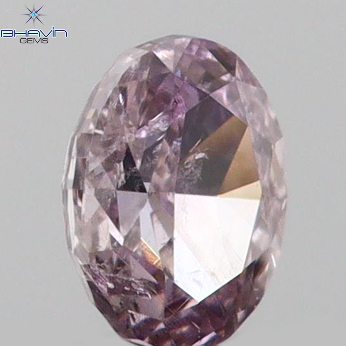 0.07 CT オーバルシェイプ 天然ダイヤモンド ピンクカラー SI1 クラリティ (2.84 MM)