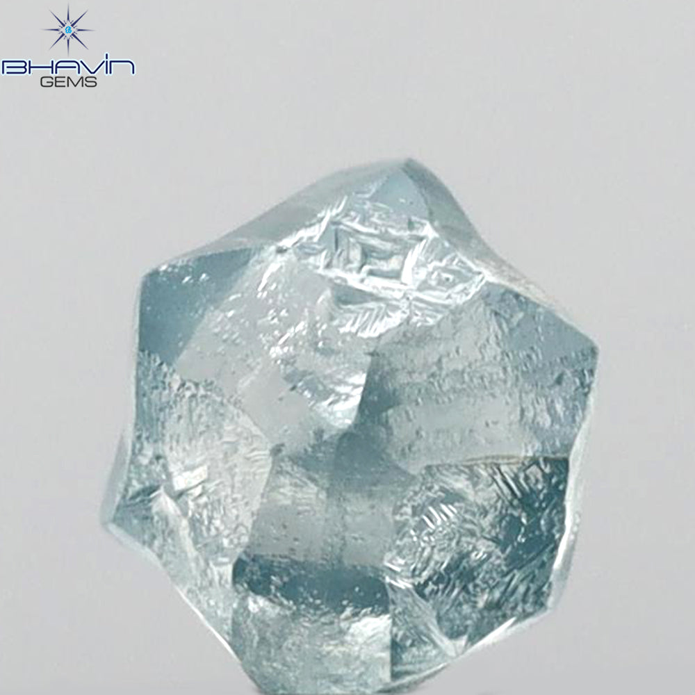 1.40 CT Rough Shape Enhanced Blue Color VS2 Clarity (5.11 MM)