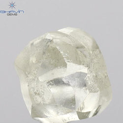 2.23 CT Rough Shape Natural Loose Diamond White (M) Color VS2 Clarity (6.40 MM)