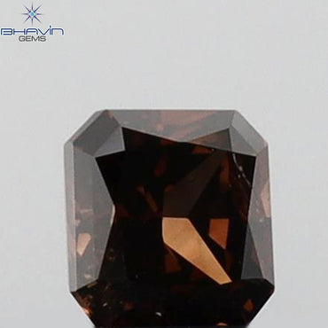 0.20 CT Radiant Shape Natural Diamond Red Color SI1 Clarity (3.17 MM)