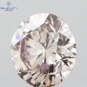0.12 CT Round Shape Natural Diamond Pink Color SI1 Clarity (3.28 MM)