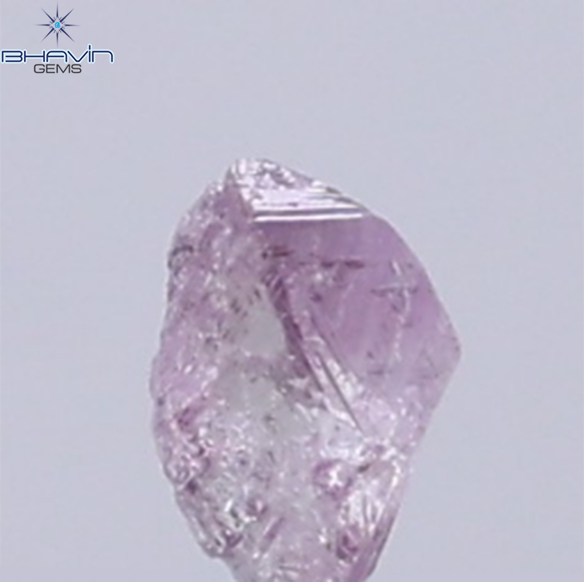 0.08 CT Natural Rough Diamond Pink Color Clarity VS (3.38 MM)