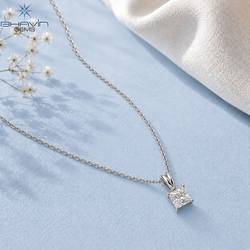 Elegant Princess-Cut Sparkle Pendant with Classic Four-Prong Setting