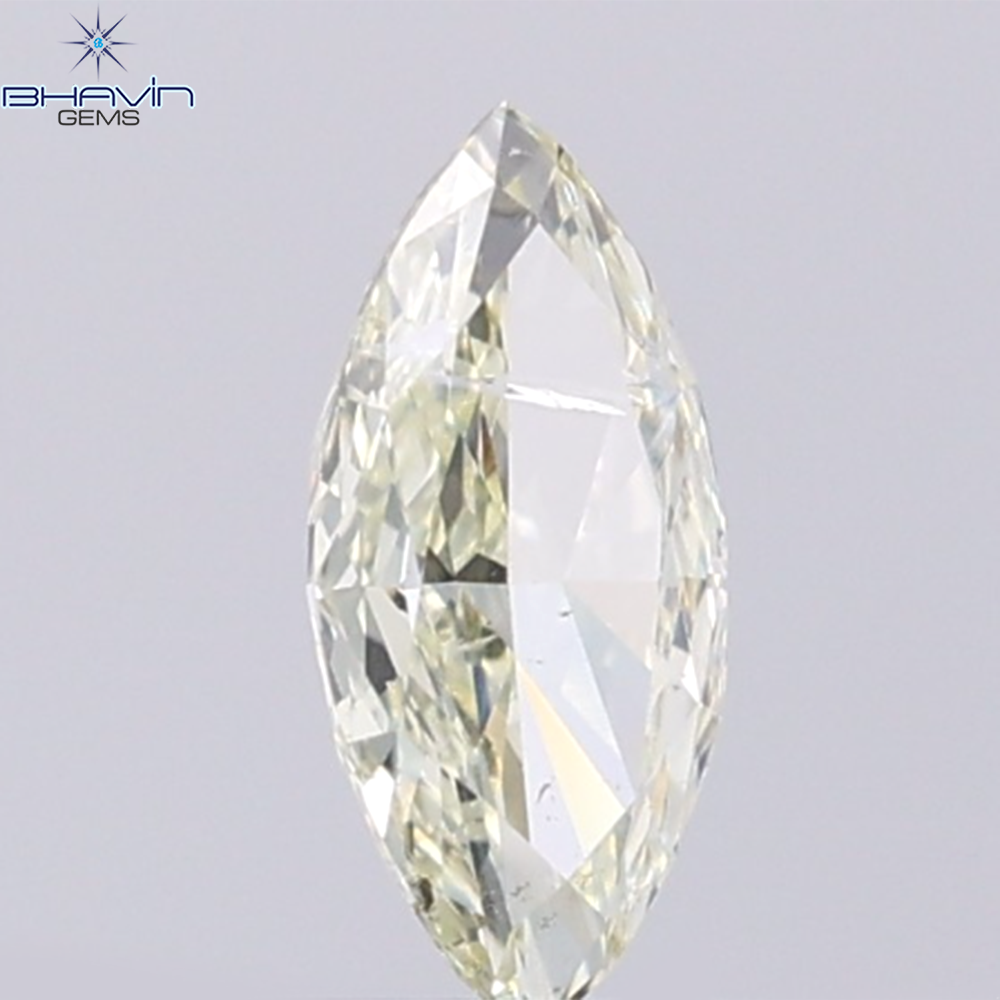 0.57 CT Marquise Diamond Natural Yellow Color SI1 Clarity (8.33 MM)