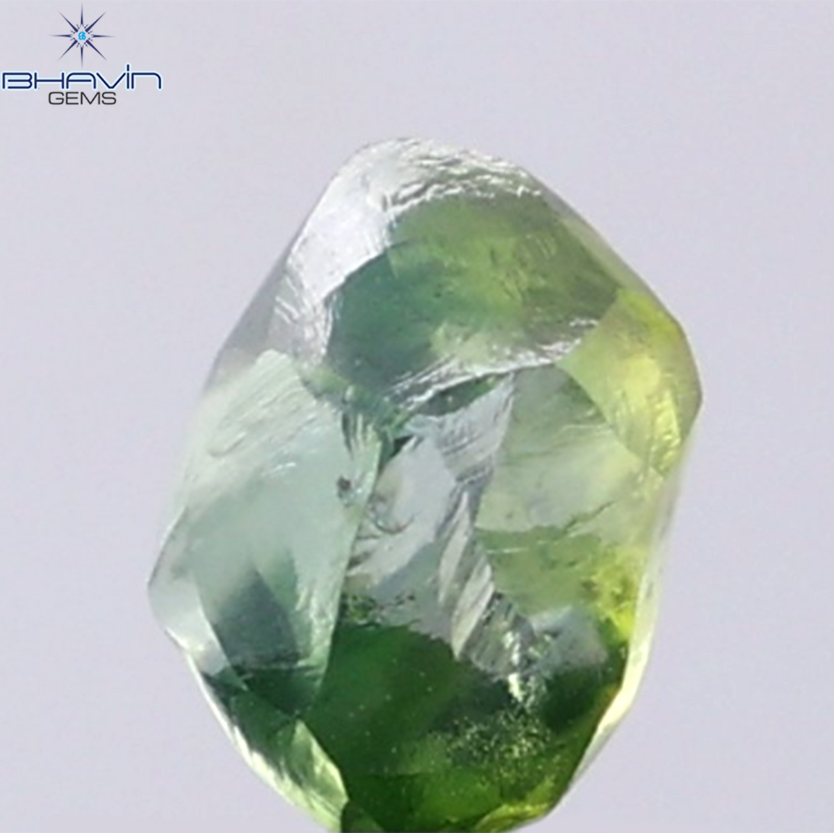 1.57 CT Natural Rough Diamond Enhanced Green Blue Color Clarity VS (7.54 MM)