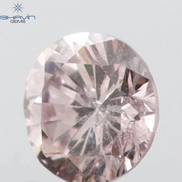 0.04 CT Round Shape Natural Diamond Pink Color SI2 Clarity (2.22 MM)