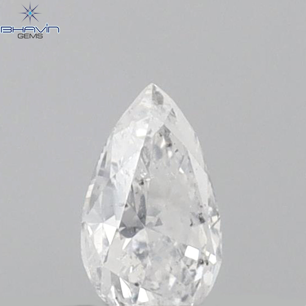 0.17 CT Pear Shape Natural Diamond White Color SI2 Clarity (4.36 MM)