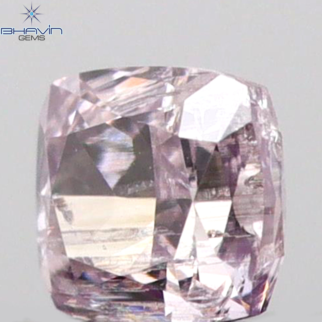 0.14 CT クッションシェイプ 天然ダイヤモンド ピンクカラー I2 クラリティ (2.95 MM)