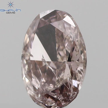 0.17 CT Oval Shape Natural Diamond Pink Color I2 Clarity  (4.20 MM)