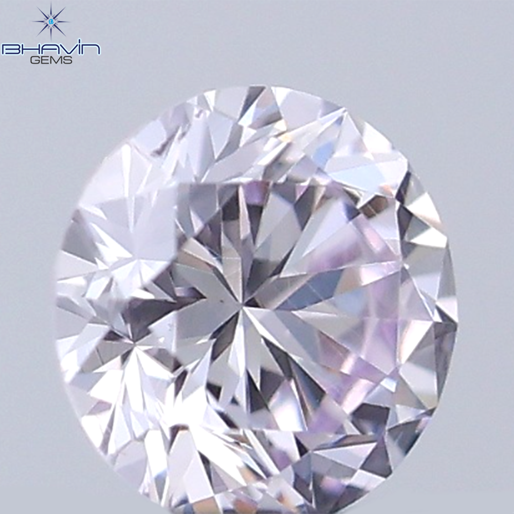 0.18 CT ラウンド ローズ カット シェイプ 天然ダイヤモンド ピンク色 I2 クラリティ (3.86 MM)